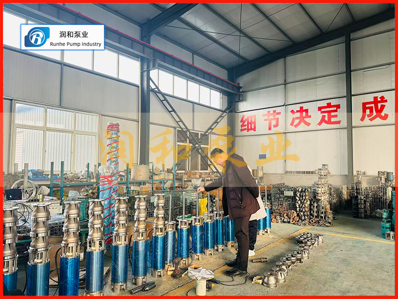 不锈钢深井潜水泵客户来厂考察